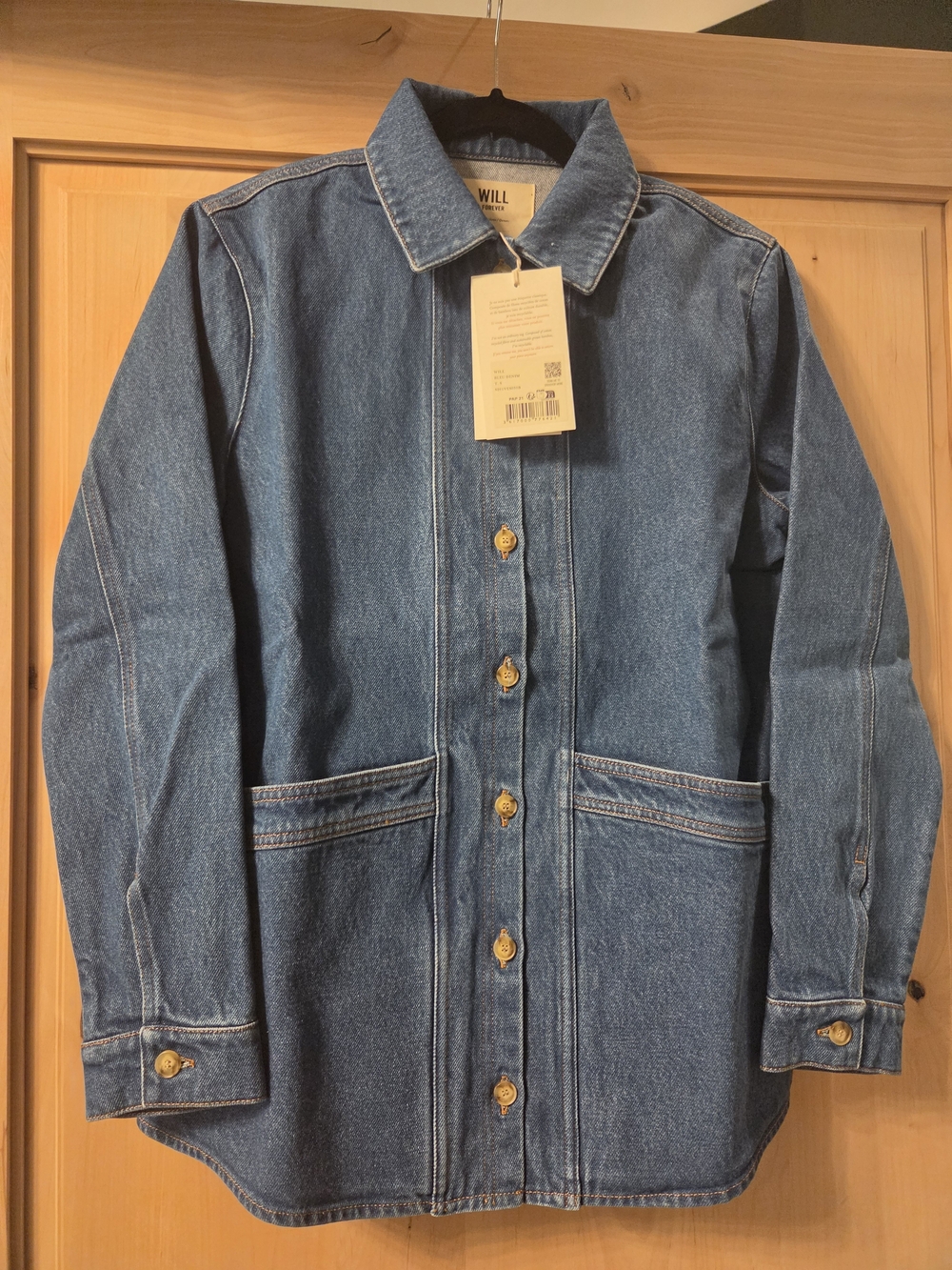 NWOT Sezane Denim Blue Will Jacket size Small